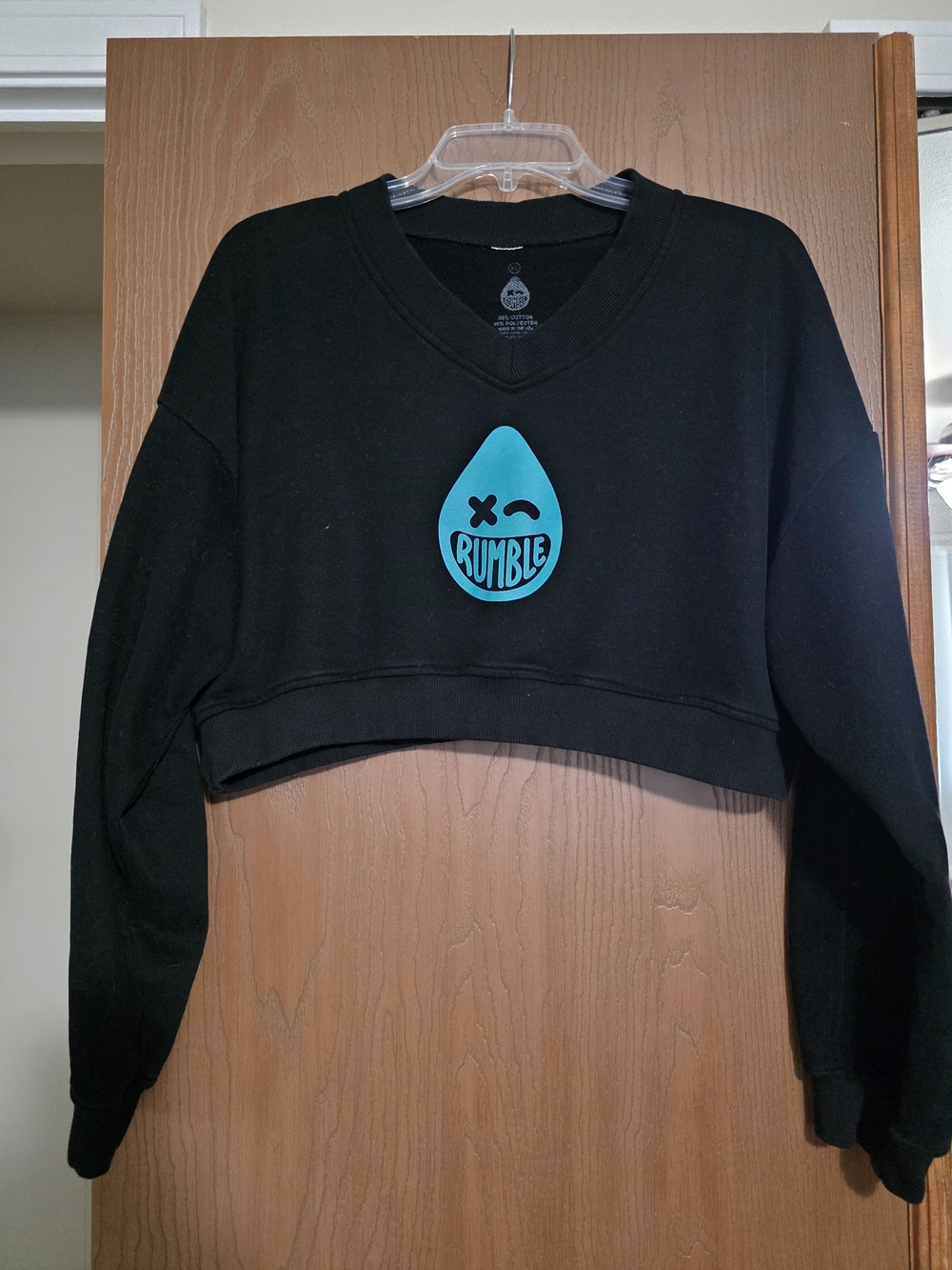 Rumvle Black Cropped Sweatshirt